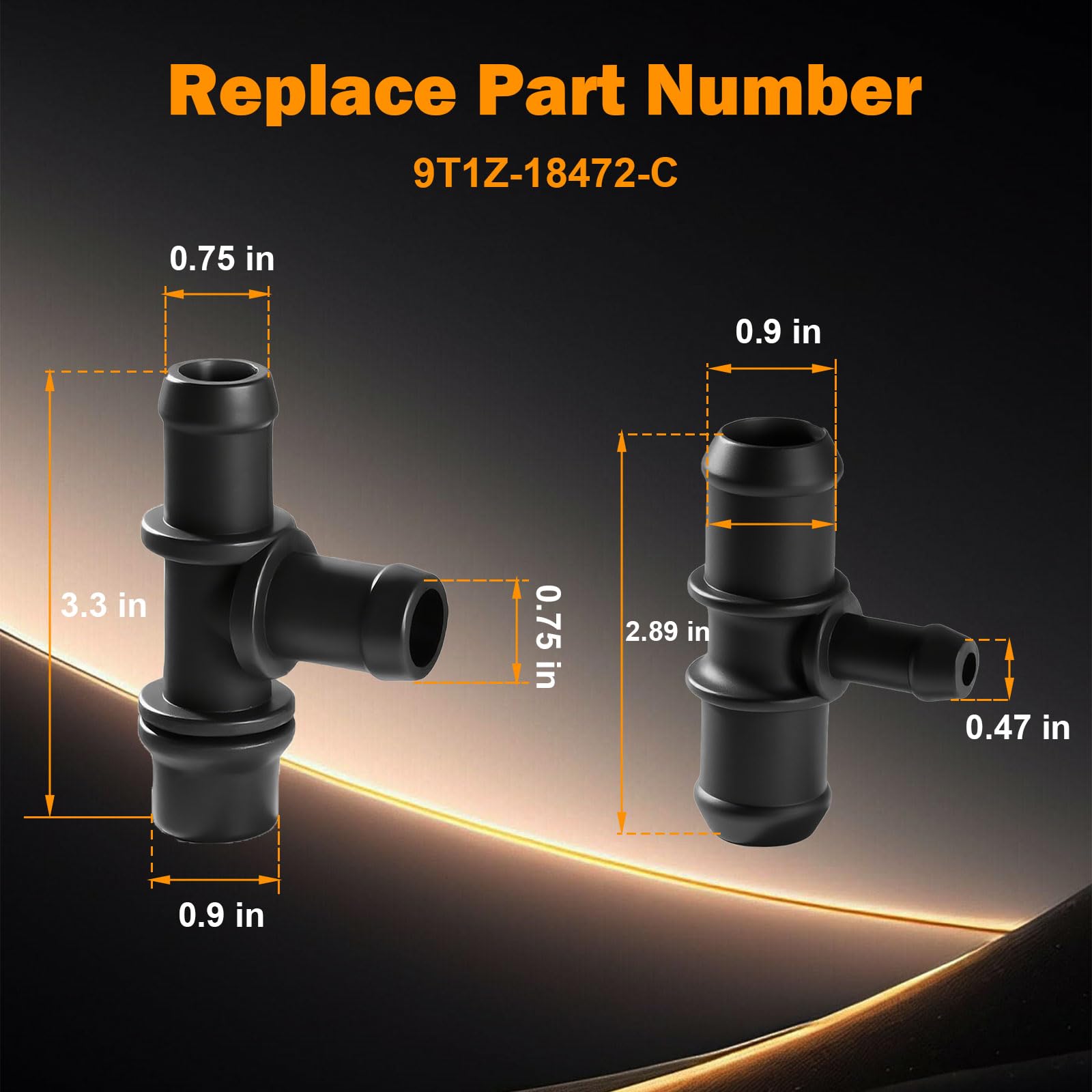 Amazon.com: 2Pcs HVAC Heater Hose Tee Connector Fit for Ford